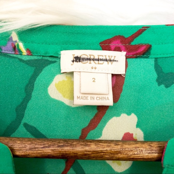 J. Crew floral chiffon blouse - Picture 4 of 8